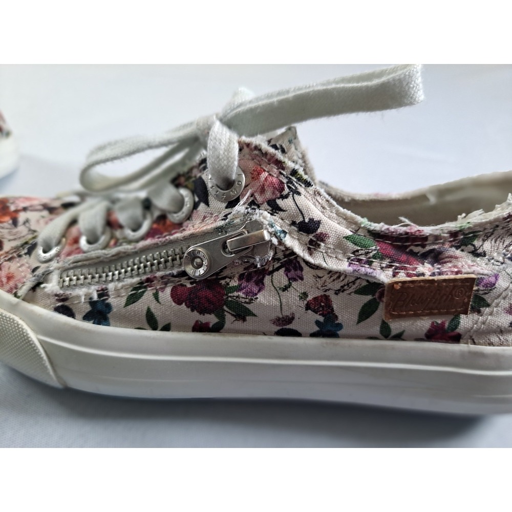 Blowfish Malibu Maggi Floral Canvas Sneakers Multi Color Rose Print Shoes 7M - Picture 6 of 8